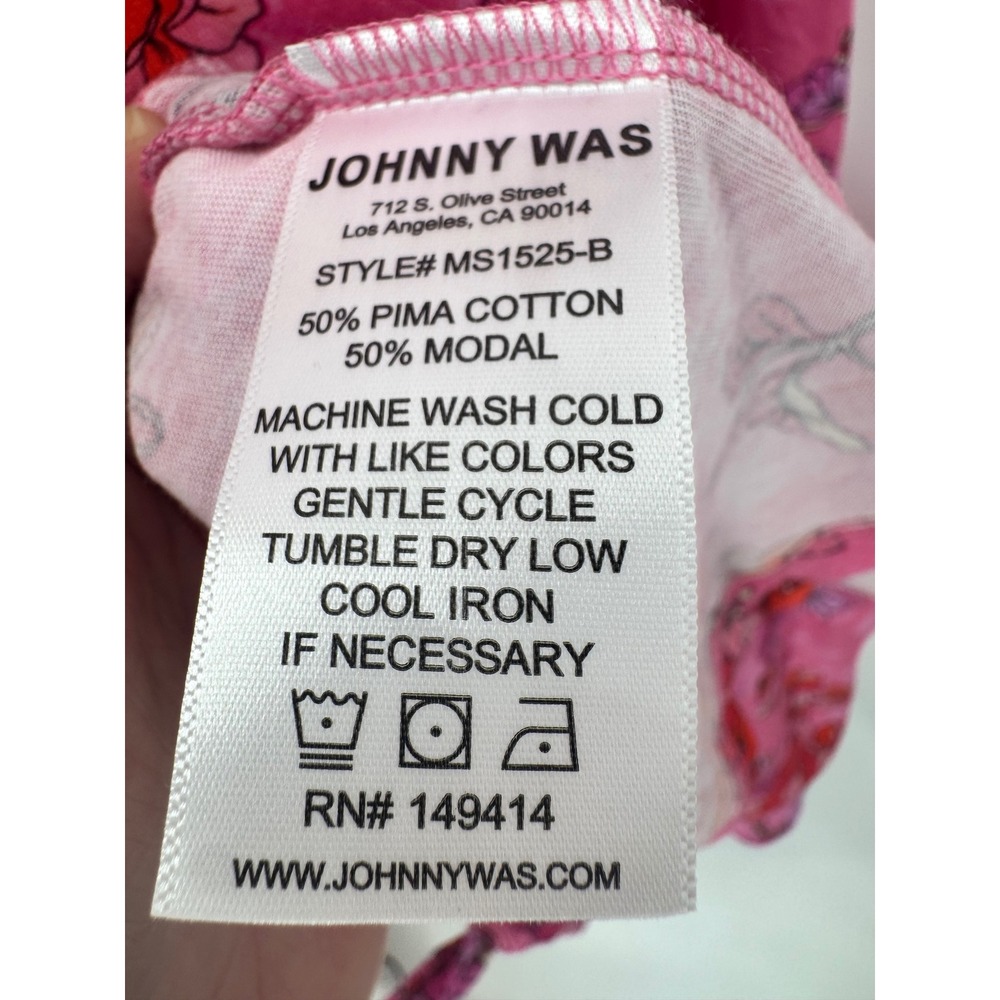 Johnny Was Pink Floral Satin Robe - Picture 5 of 16
